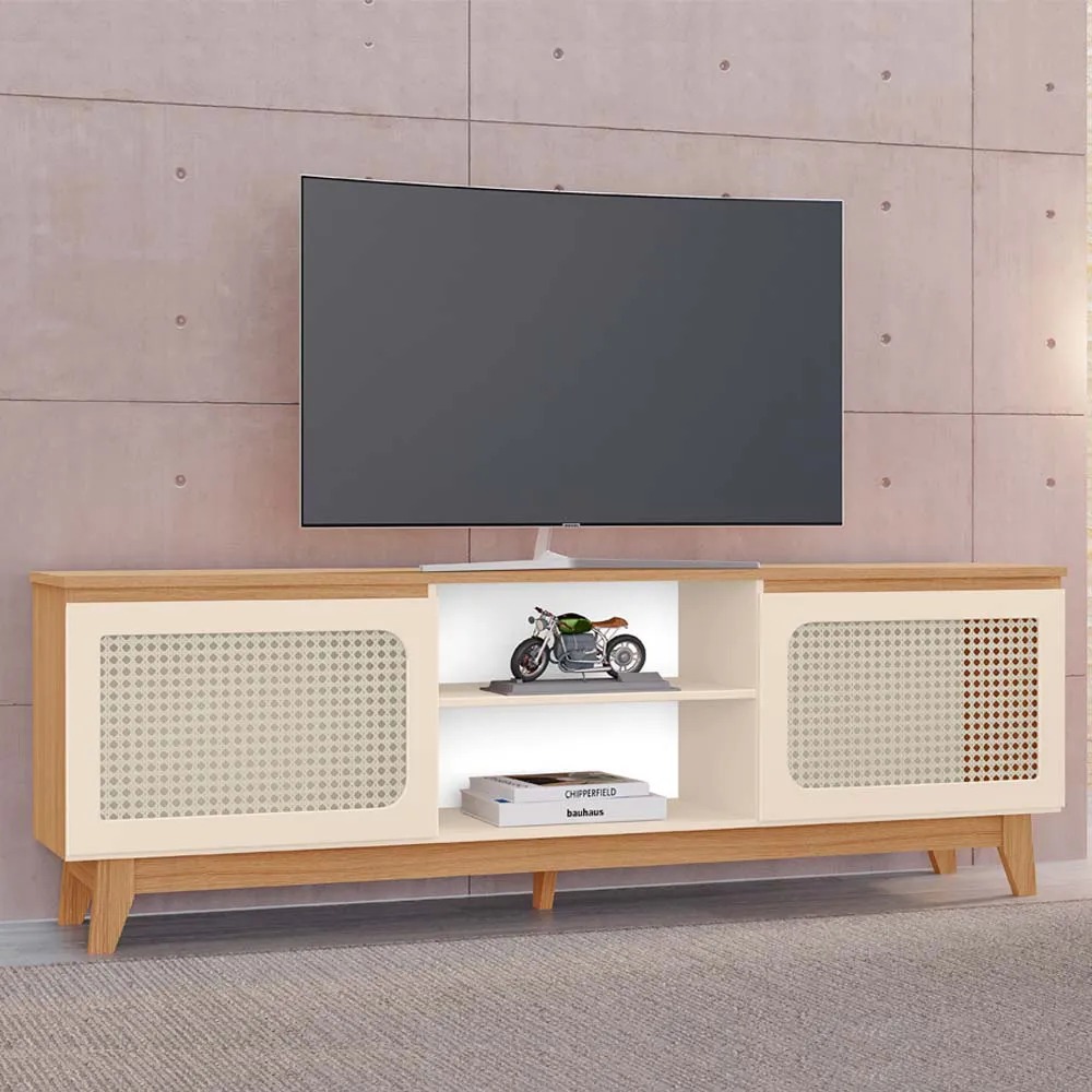 Rack Suellen para Tv 60" polegadas 2 portas em Telinha 100% MDF - Tuboarte