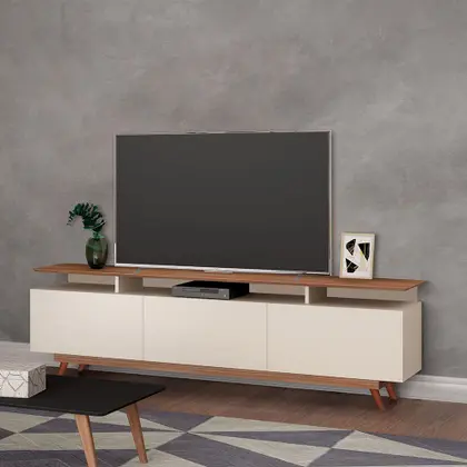Rack Taina para TV 65" com 3 Gavetas e pés estilo retrô - tuboarte