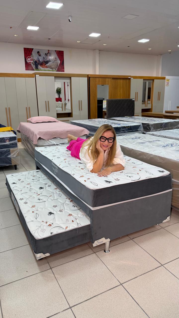 Bibox Lavanda Solteiro Molas Ensacadas com Auxiliar em Espuma 88X188 - Sleep