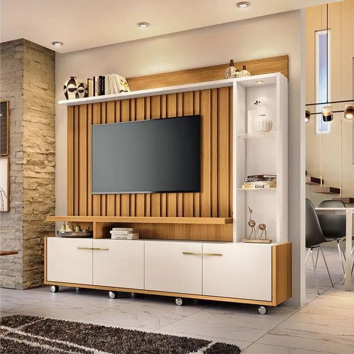 Home Theater Titan para TV ate 60" polegadas Cinamomo Off - HB Móveis