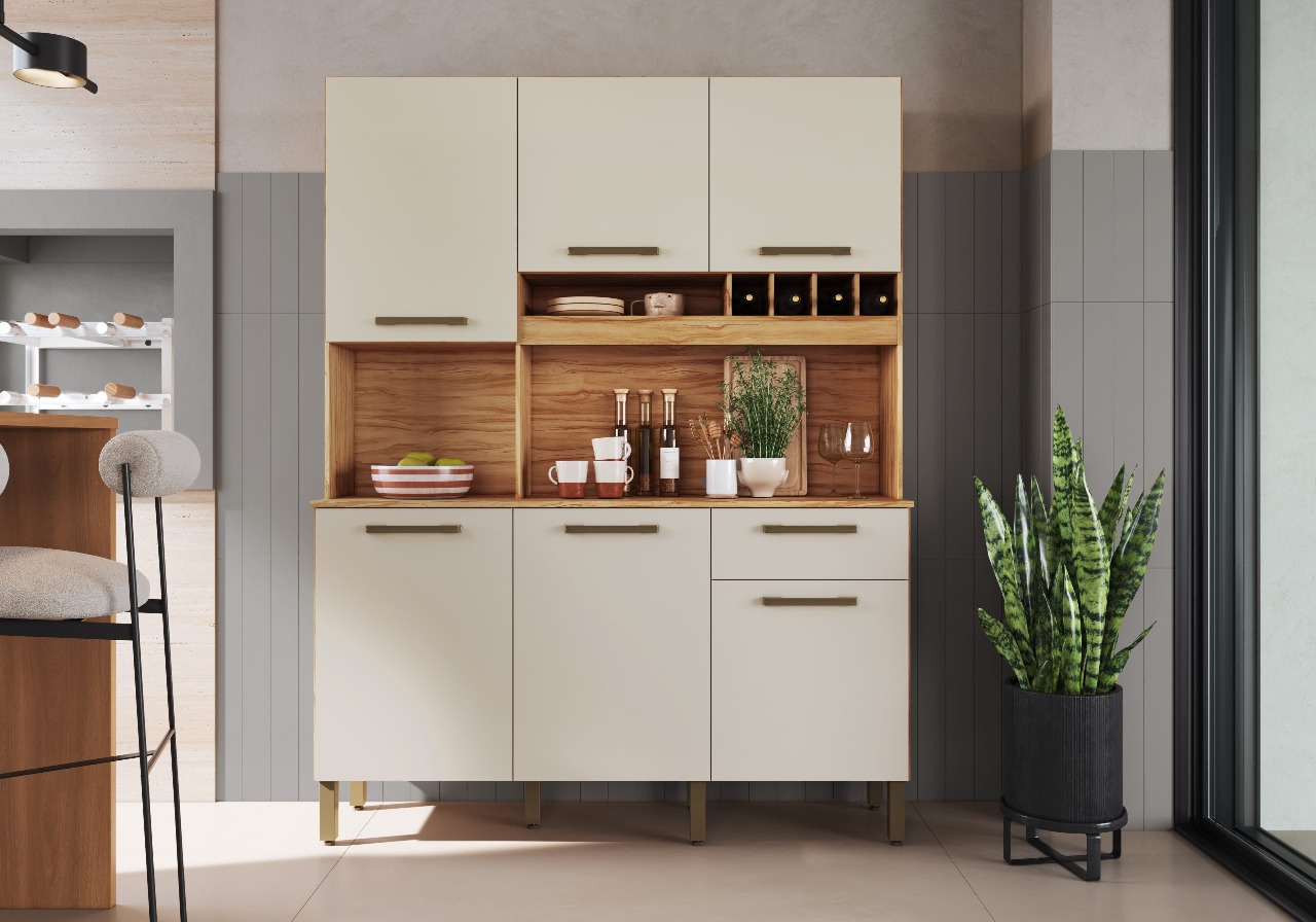 KIT PINOT 100% MDF 6 PORTAS - RIO DOCE