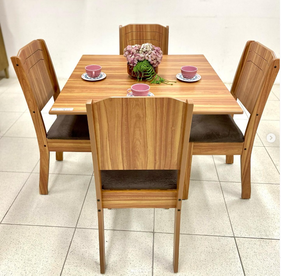 MESA STAR 4/CAD STAR AMÊNDOA 100% MDFTEC. GEO CAFÉ - TUBOARTE