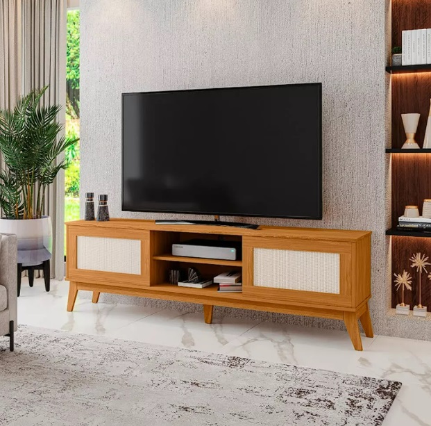 RACK ANDROS 1,80 OFFWHITE/CEDRO - EDN MOVEIS